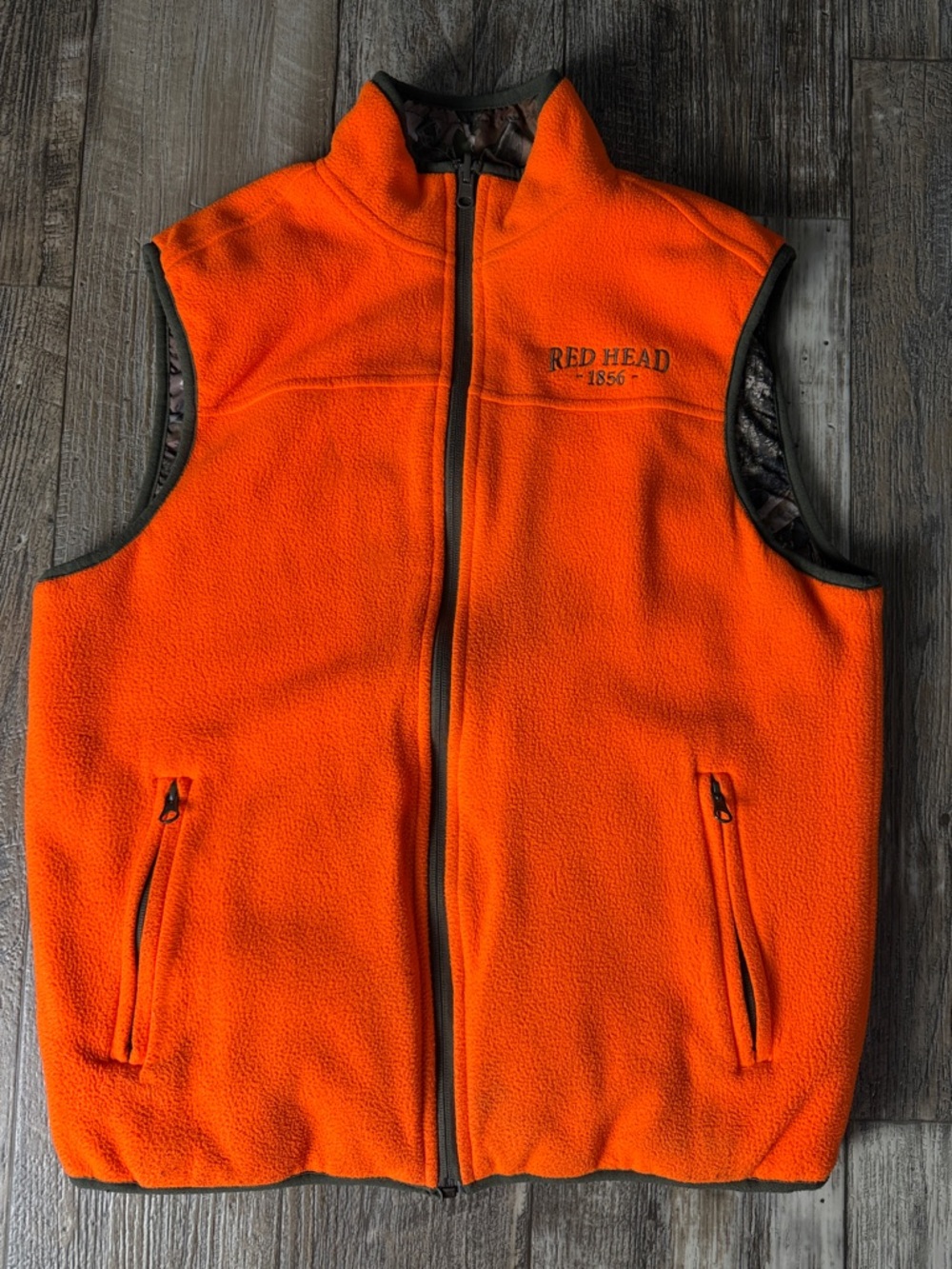 Red Head Reversible Vest Mens Camo Blaze Orange TrueTimber Hunting, Small